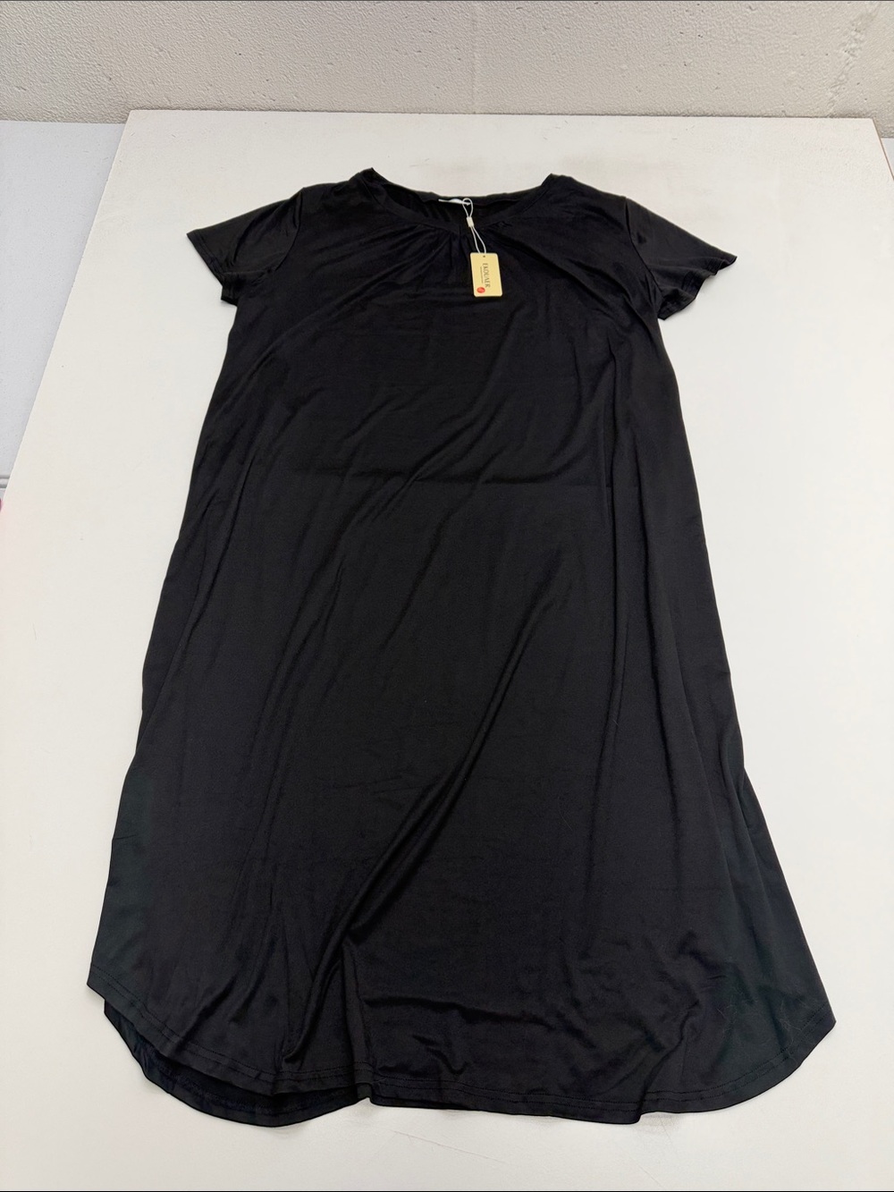 EKOUAER Women’s 3XL Simple Black Maxi Dress